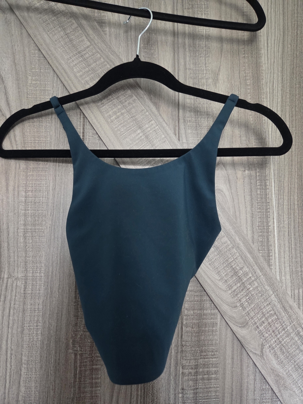 Girlfriend Collective Teal Scoop Neck Swim Tank Top